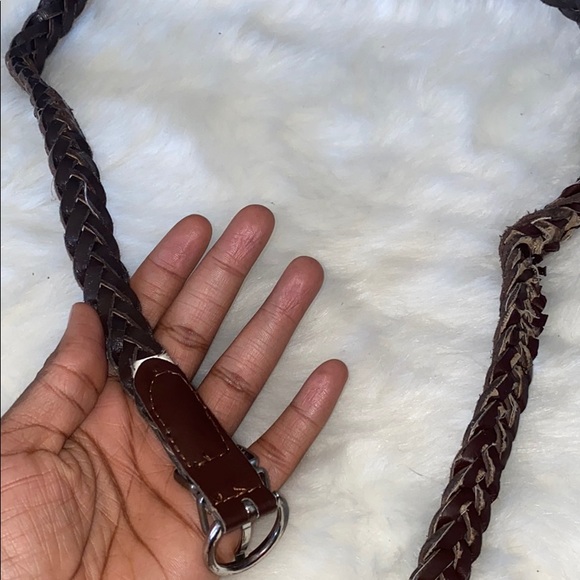 Garage Brown faux leather braided belt - Picture 3 of 4